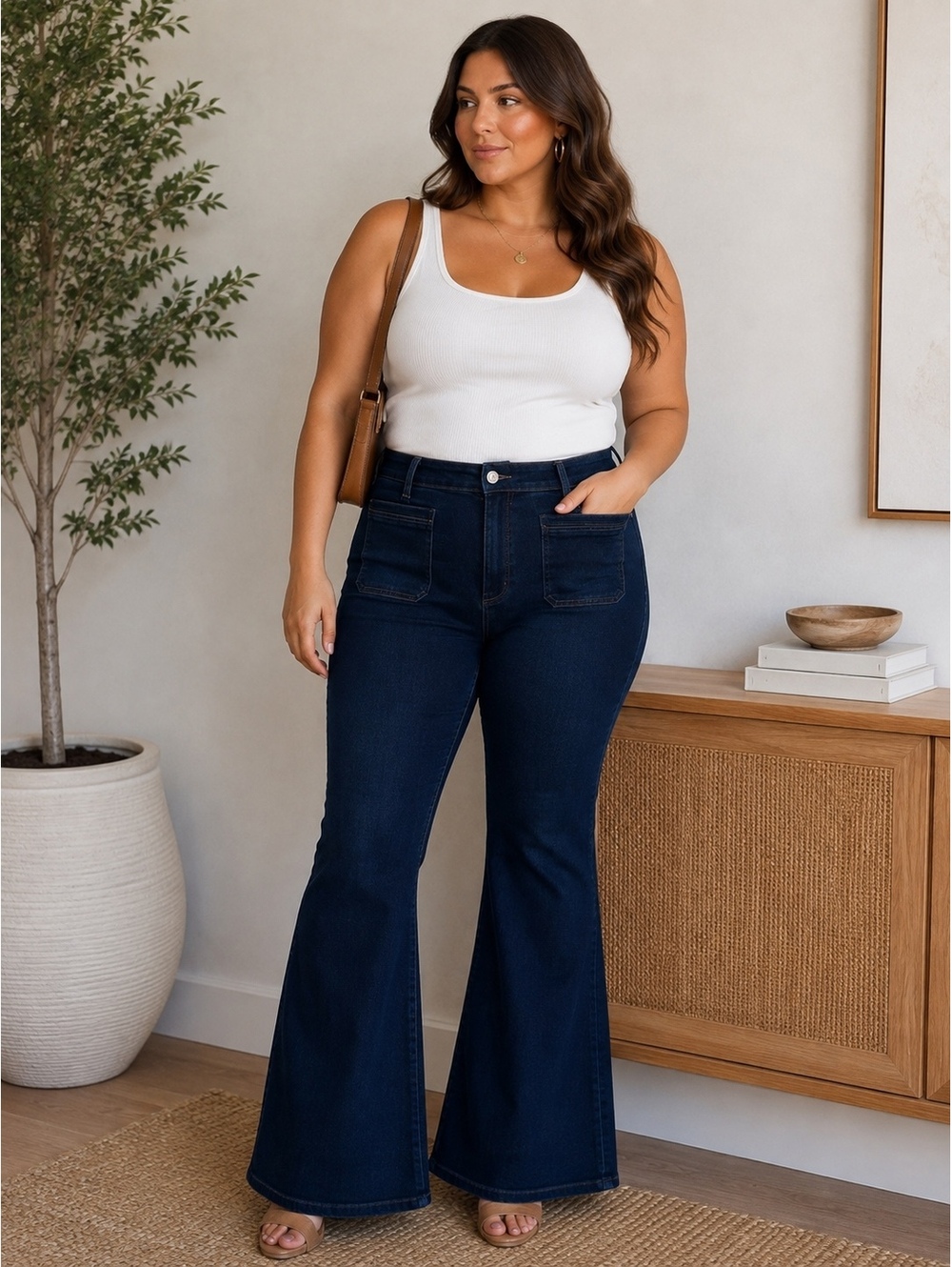 PAIGE Marlow Skimmer Welt Pocket Flared Jeans Dark Wash Size 33